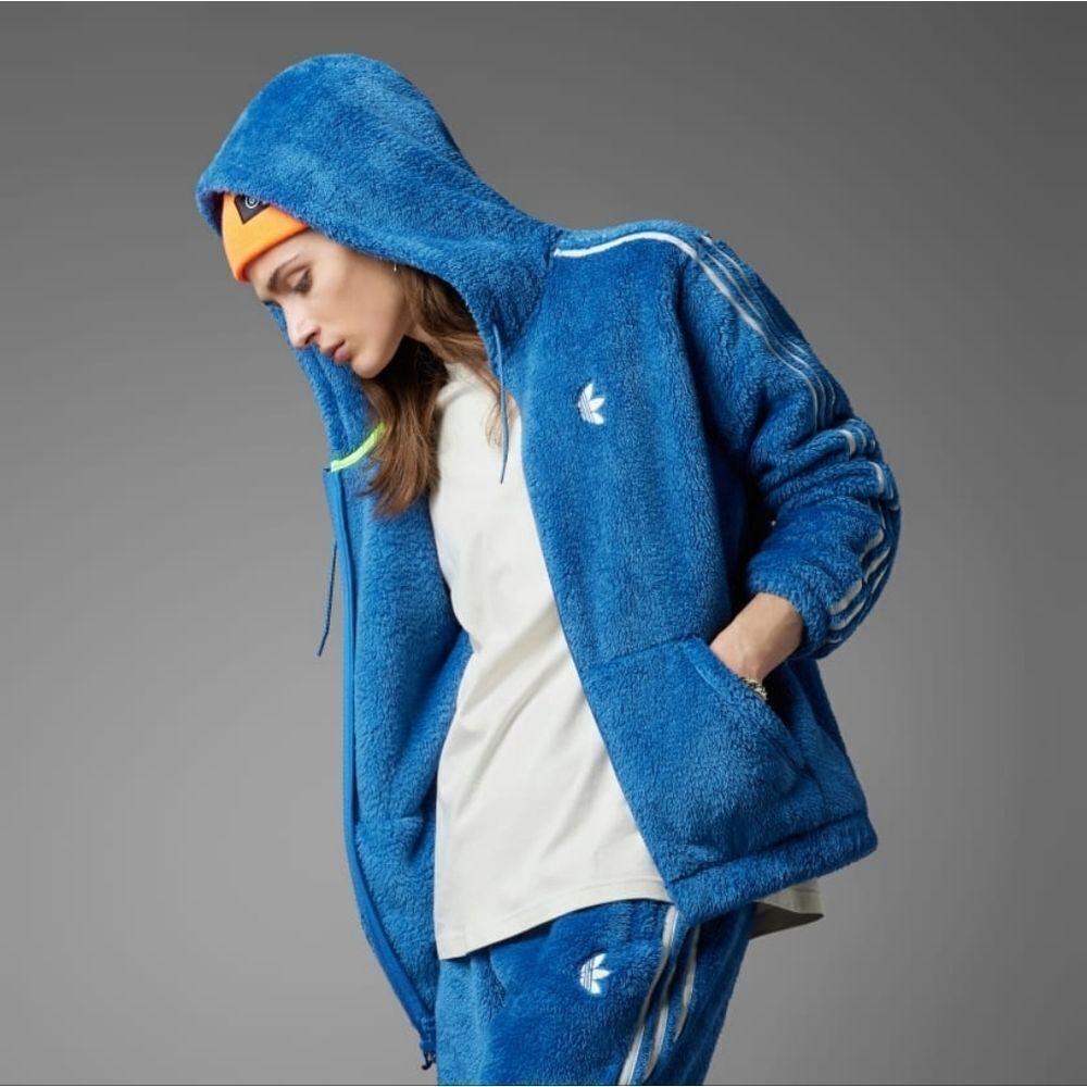 Adidas Indigo Herz Fur Hoodie Size M